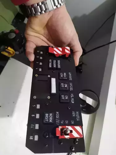 3D printable F-14 ACM panel with electronics compatible 3D print model