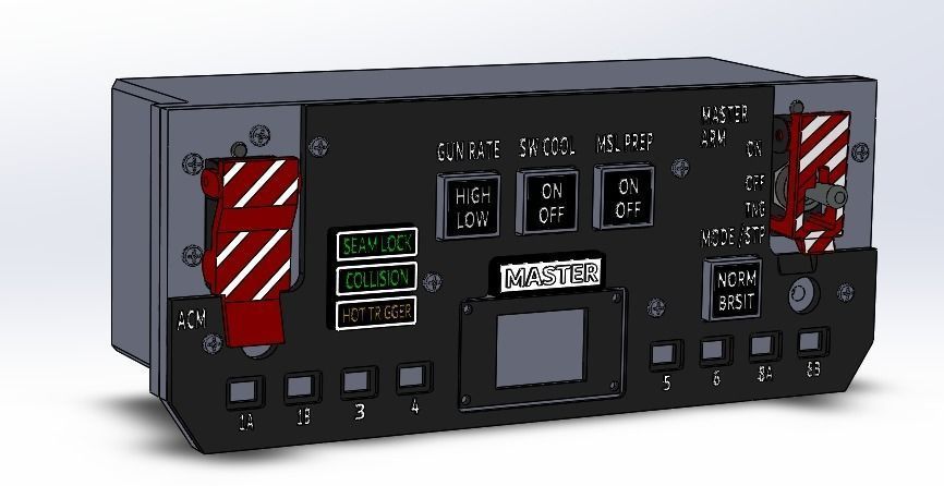 3D printable F-14 ACM panel with electronics compatible 3D print model_7