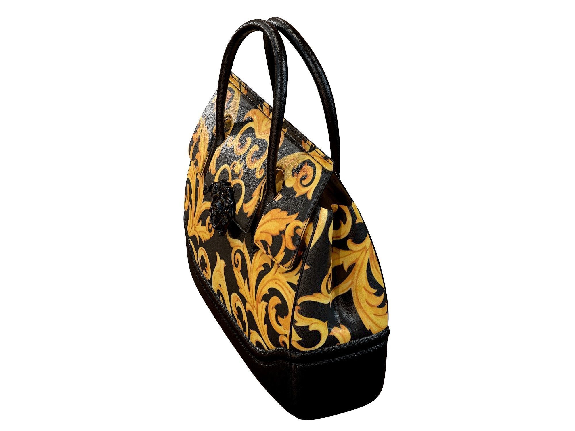 Versace Bag Palazzo Medium Gold Black 3D model CGTrader
