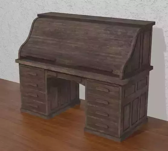 Rolltop desk 3D model