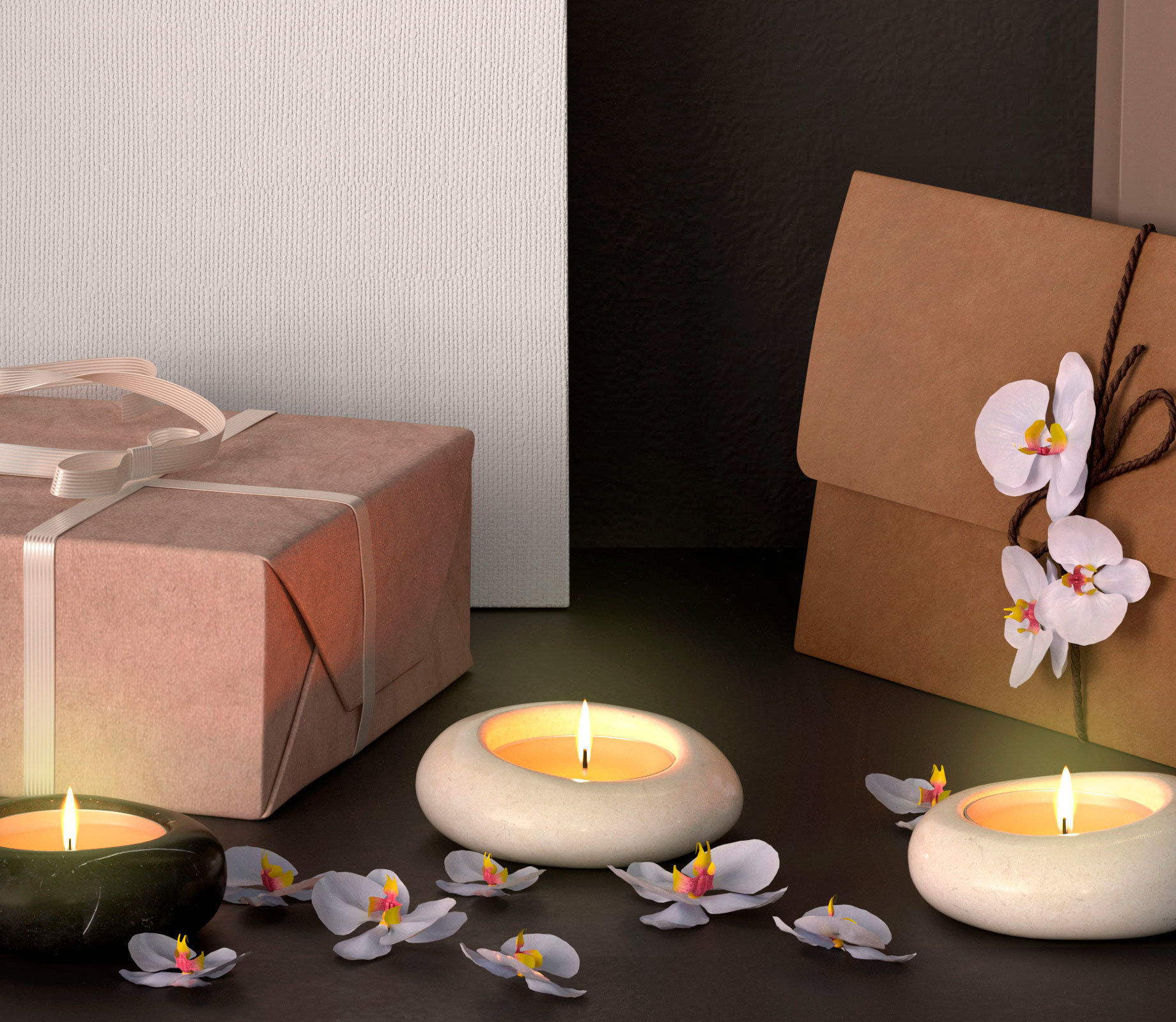 Decor - Luminous branches 3D model_5