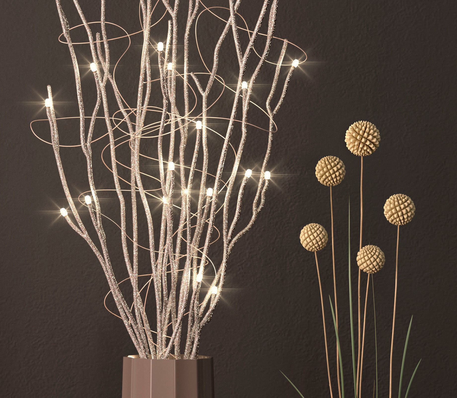 Decor - Luminous branches 3D model_3