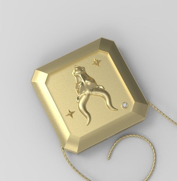 Taurus Pendant 3D print model_13