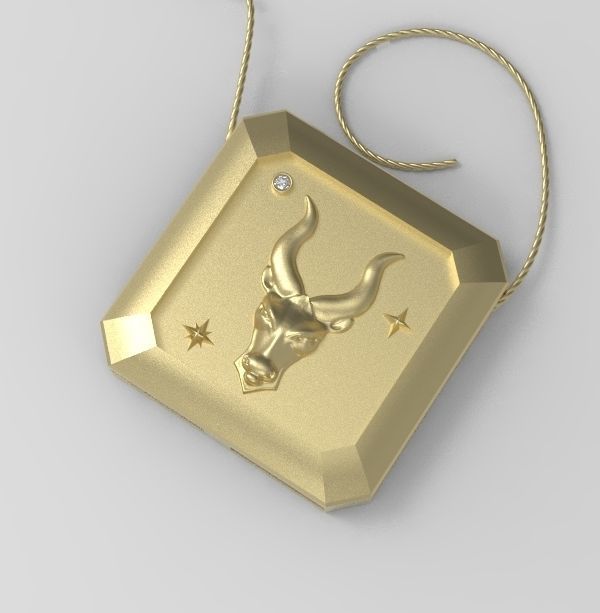 Taurus Pendant 3D print model_15