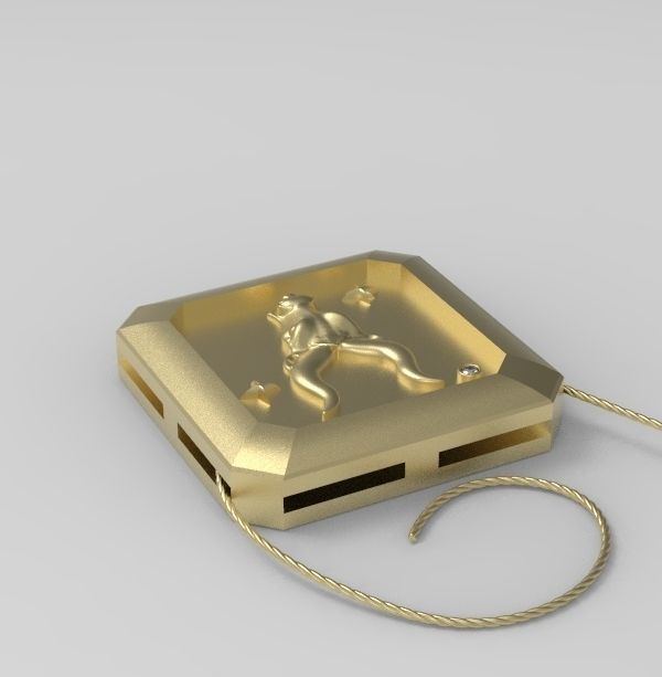 Taurus Pendant 3D print model_1