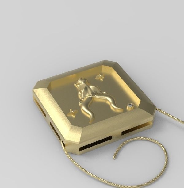 Taurus Pendant 3D print model_4