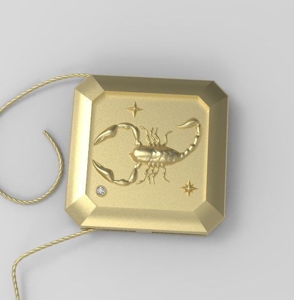 Scorpio Pendant 3D print model_14
