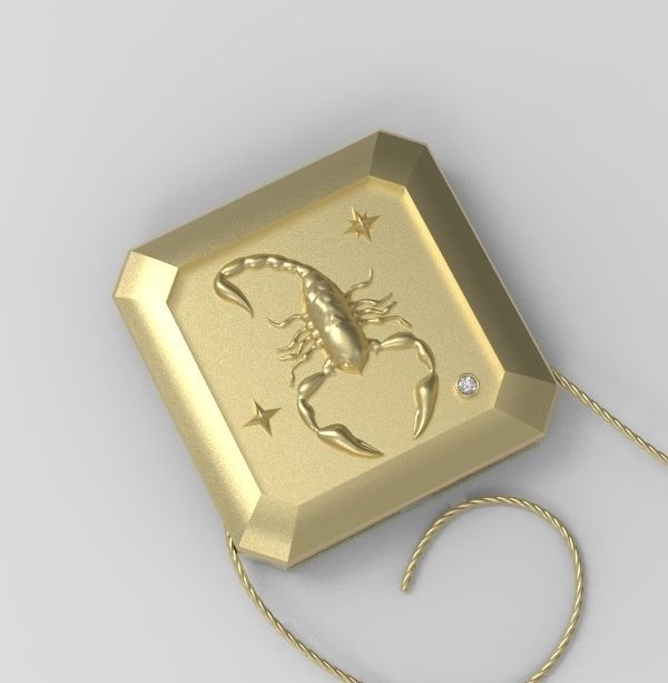 Scorpio Pendant 3D print model_13