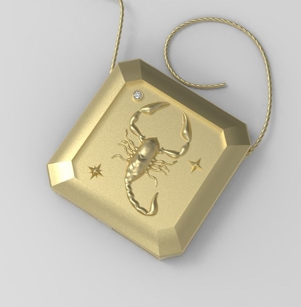 Scorpio Pendant 3D print model_15