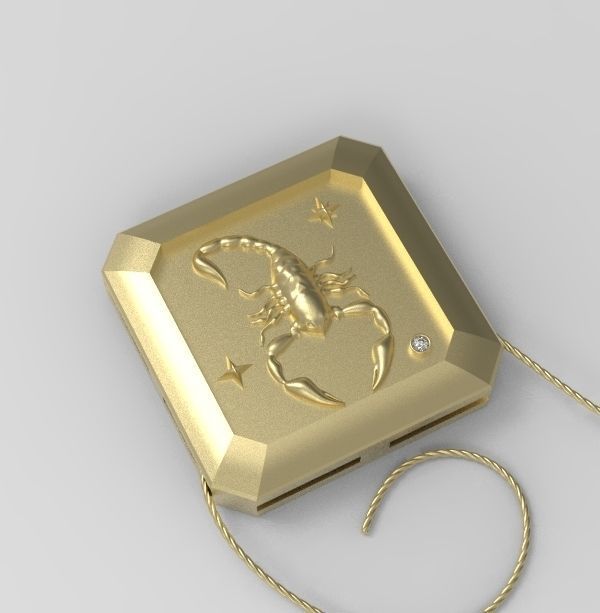 Scorpio Pendant 3D print model_10