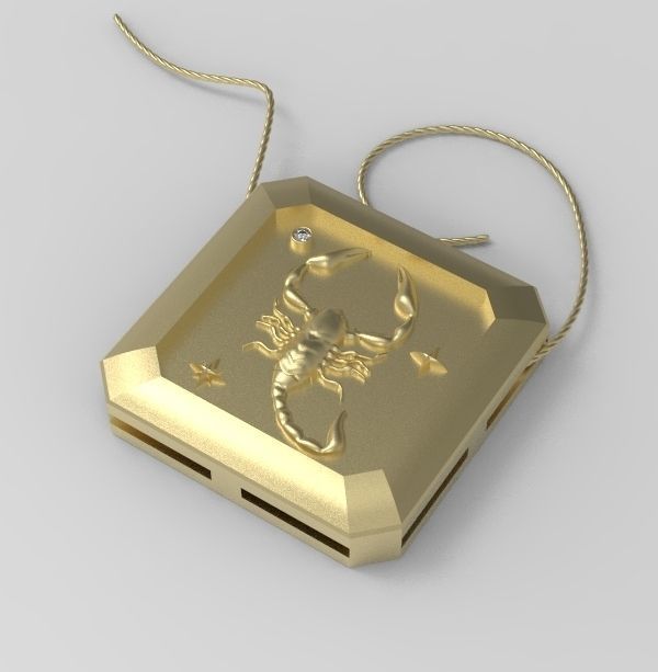 Scorpio Pendant 3D print model_9