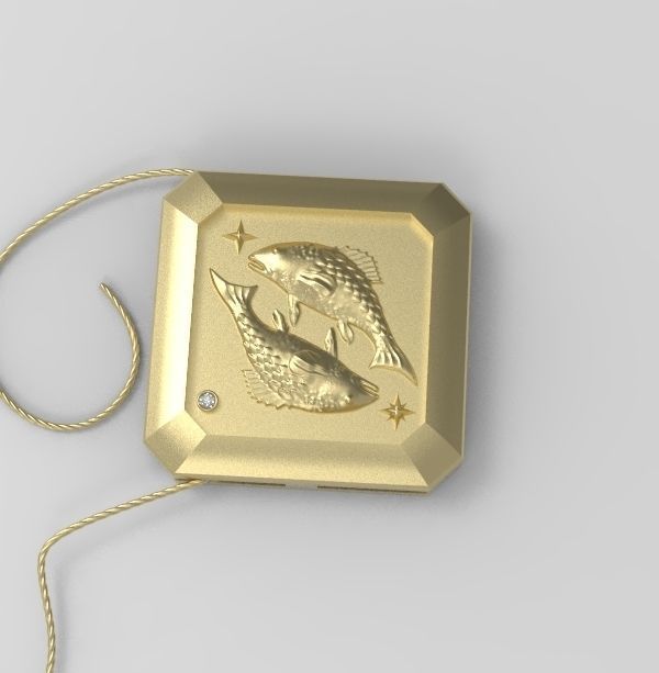 Pisces Pendant 3D print model_14