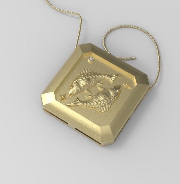 Pisces Pendant 3D print model_12
