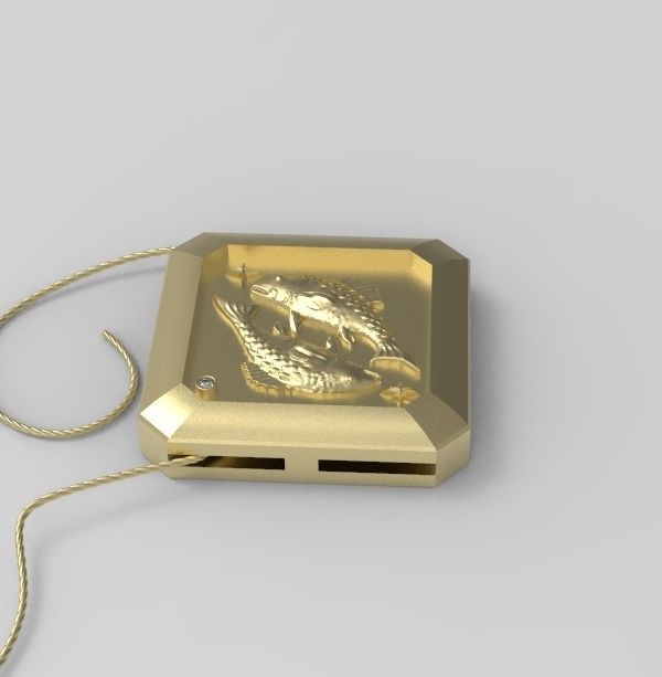 Pisces Pendant 3D print model_5