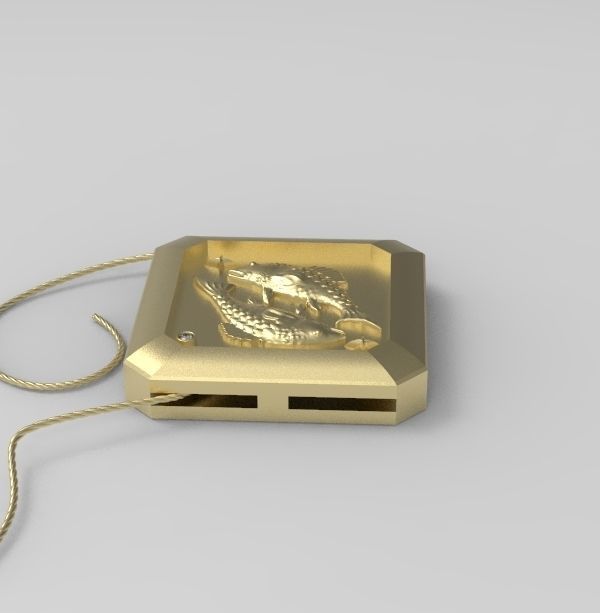 Pisces Pendant 3D print model_2