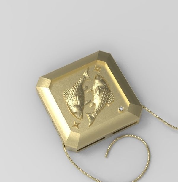 Pisces Pendant 3D print model_10