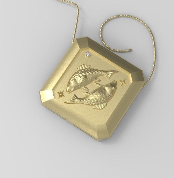 Pisces Pendant 3D print model_15