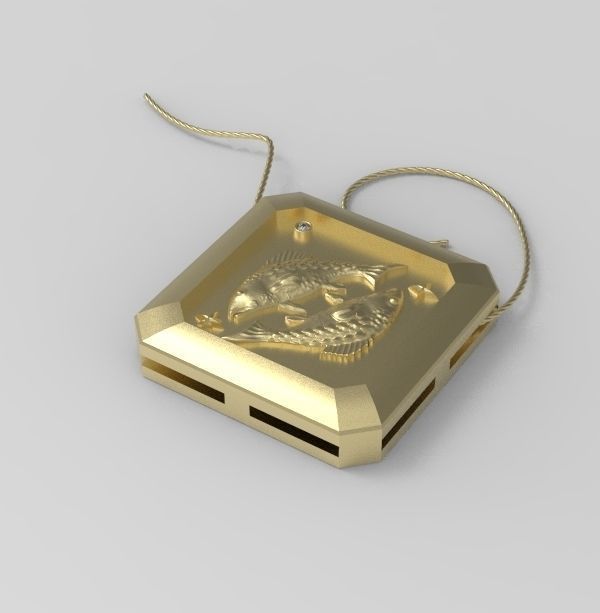 Pisces Pendant 3D print model_6