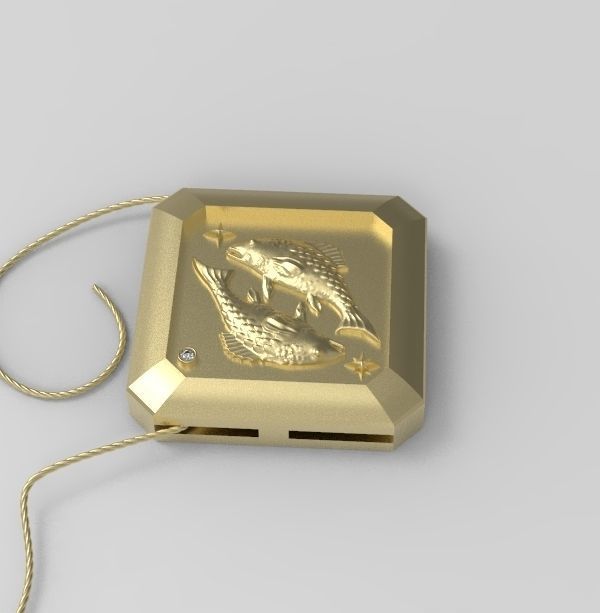 Pisces Pendant 3D print model_8