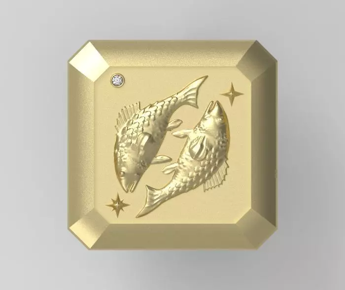 Pisces Pendant 3D print model_0