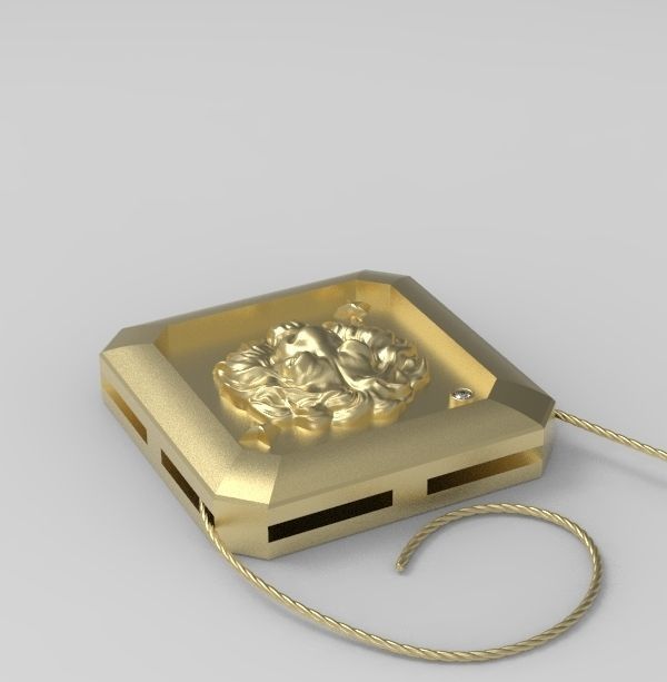 Leo Pendant 3D print model_1