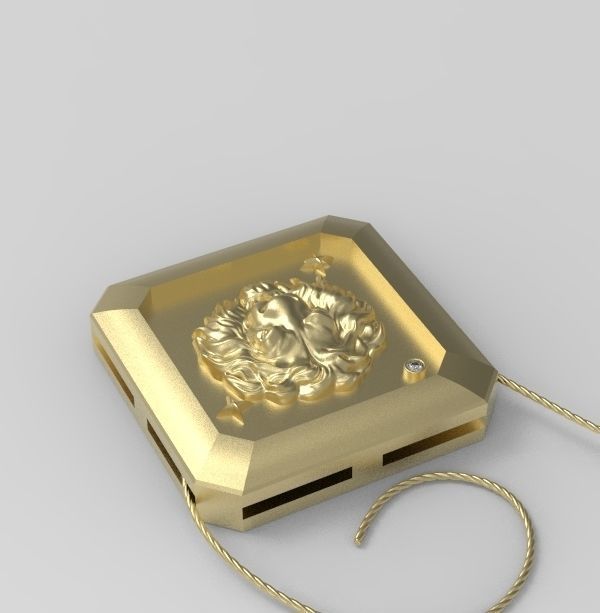 Leo Pendant 3D print model_4