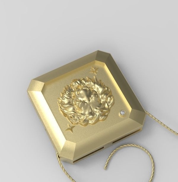 Leo Pendant 3D print model_10