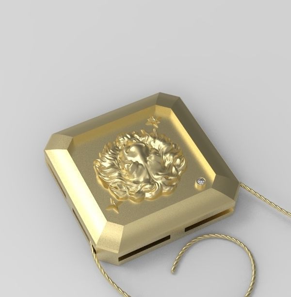 Leo Pendant 3D print model_7