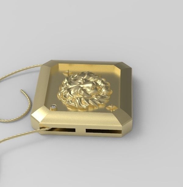 Leo Pendant 3D print model_5