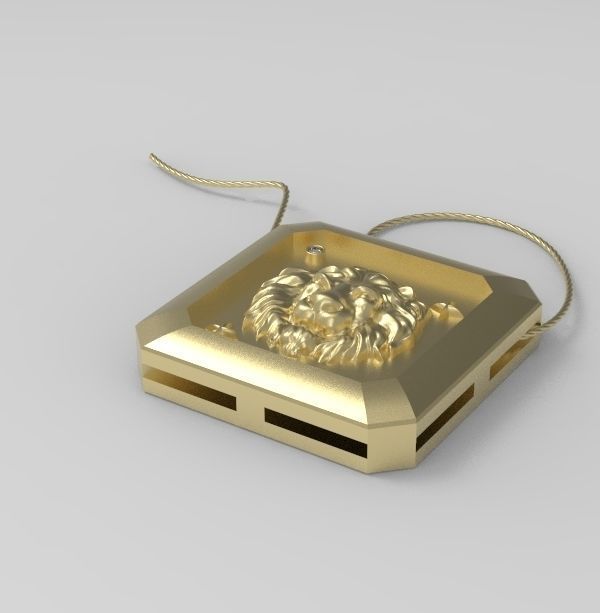 Leo Pendant 3D print model_3
