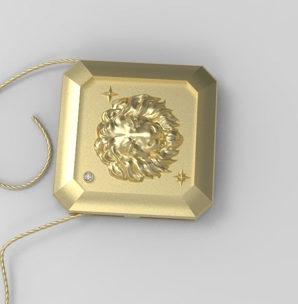 Leo Pendant 3D print model_14