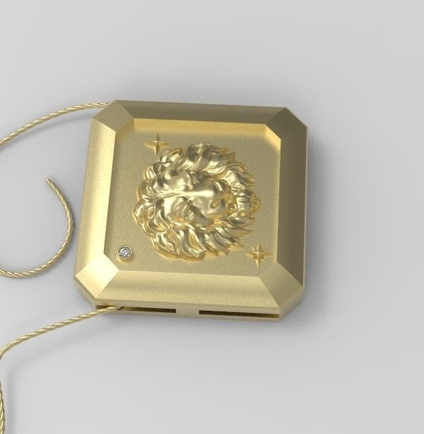 Leo Pendant 3D print model_11