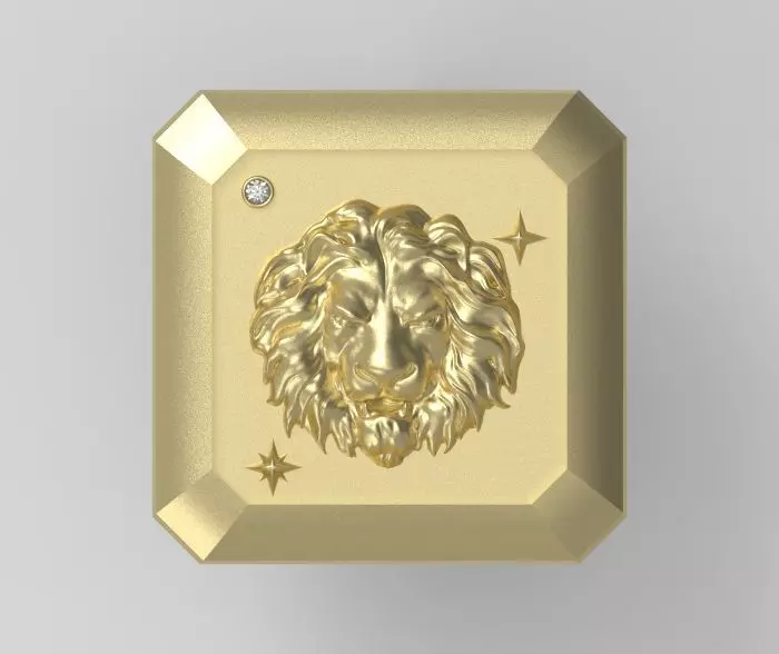 Leo Pendant 3D print model_0