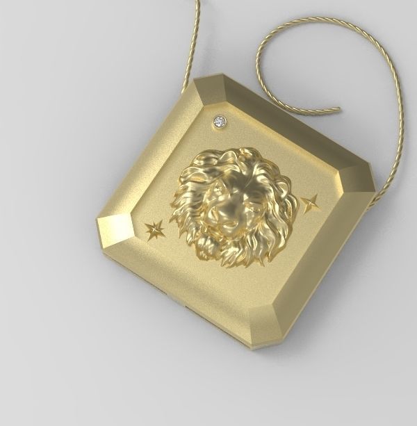 Leo Pendant 3D print model_15