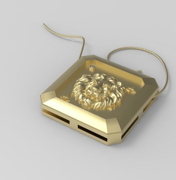 Leo Pendant 3D print model_6
