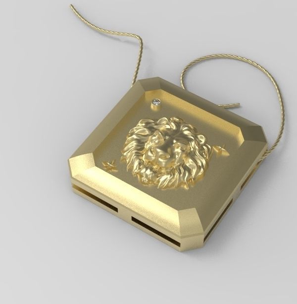 Leo Pendant 3D print model_9