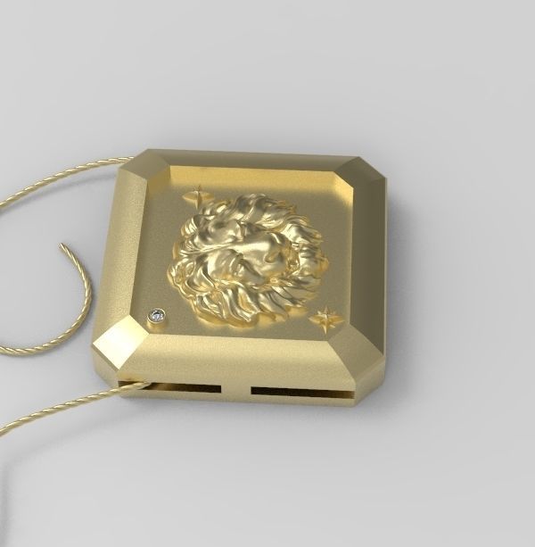 Leo Pendant 3D print model_8