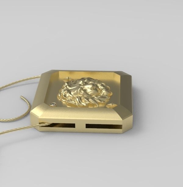Leo Pendant 3D print model_2