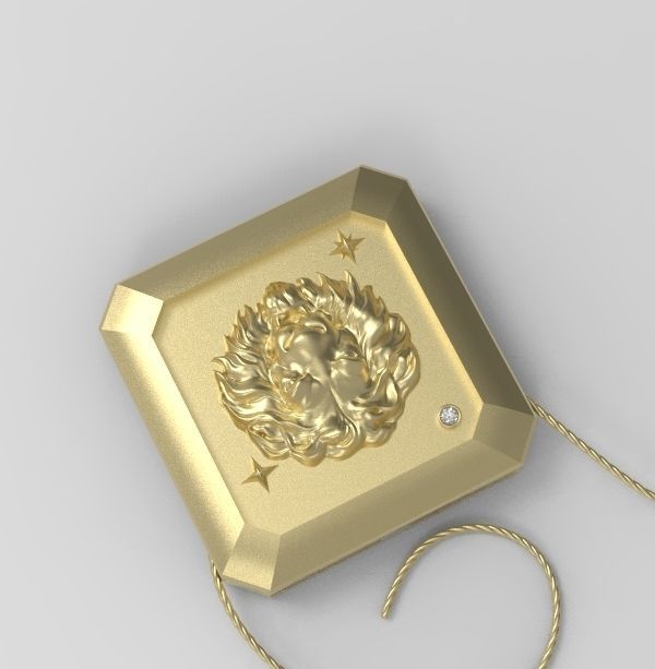 Leo Pendant 3D print model_13
