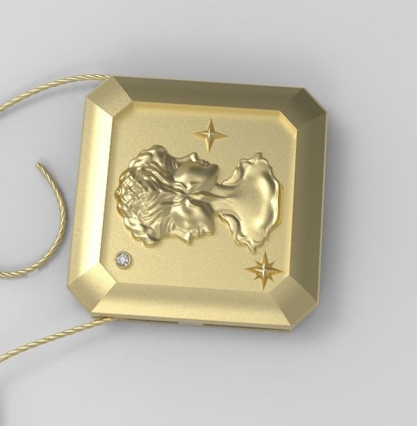 Gemini Pendant 3D print model_14