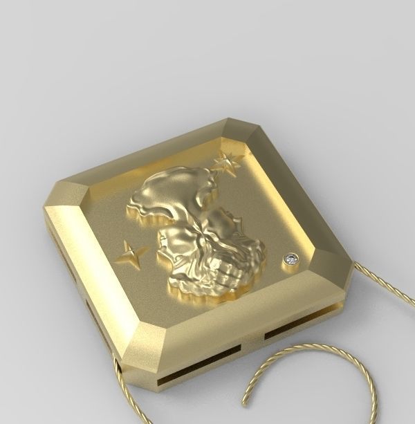 Gemini Pendant 3D print model_7
