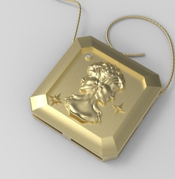 Gemini Pendant 3D print model_12