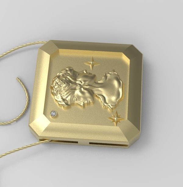 Gemini Pendant 3D print model_11