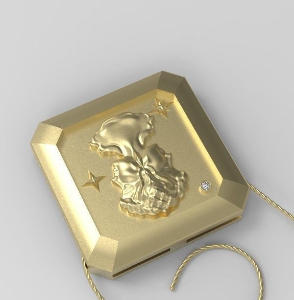 Gemini Pendant 3D print model_10