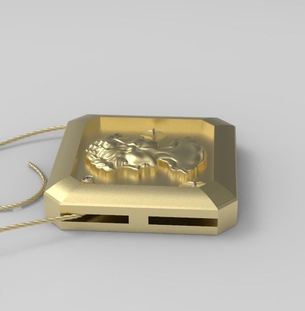 Gemini Pendant 3D print model_2