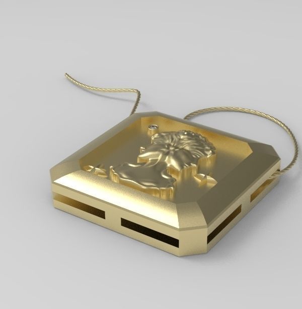 Gemini Pendant 3D print model_3