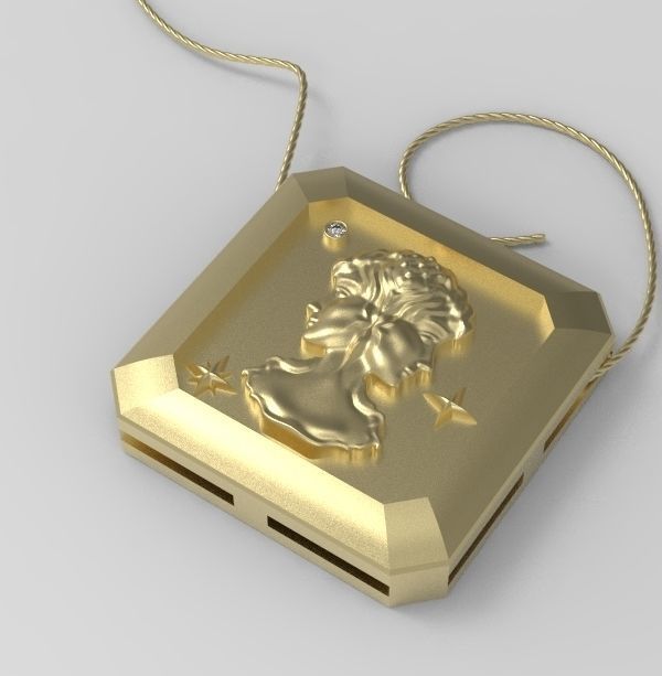 Gemini Pendant 3D print model_9