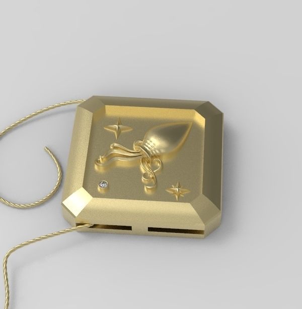 Aquarius Pendant 3D print model_8
