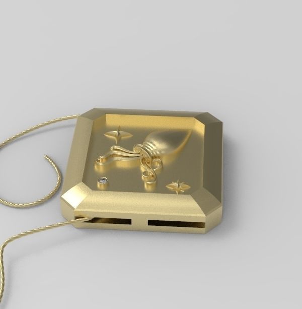Aquarius Pendant 3D print model_5