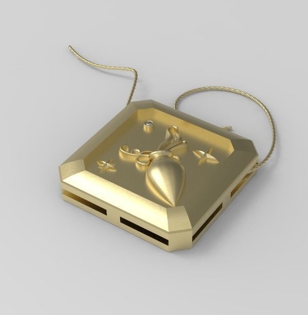 Aquarius Pendant 3D print model_6